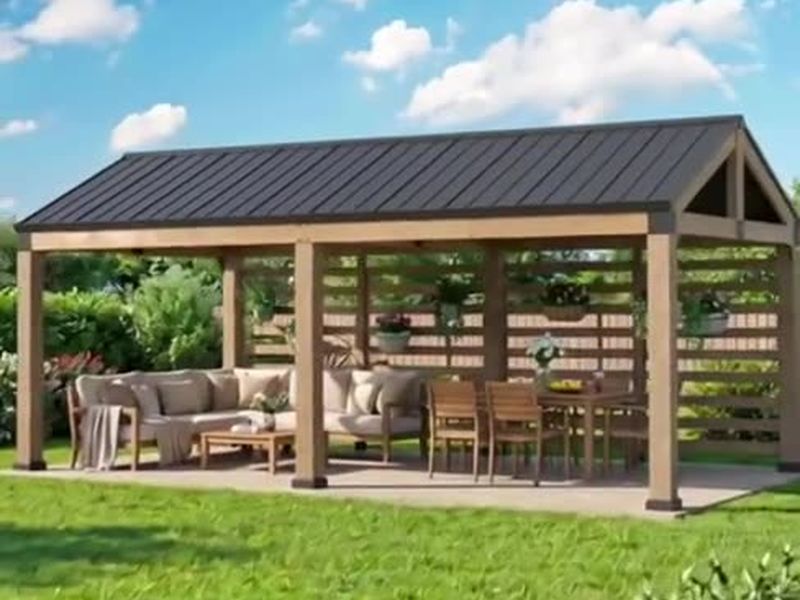Cedar gazebo and outdoor structures